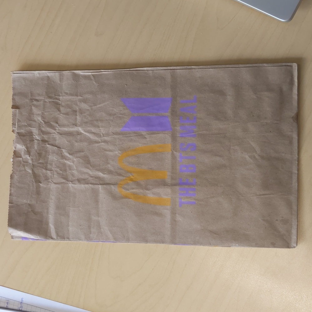 BTS McDonald's Bag - Used